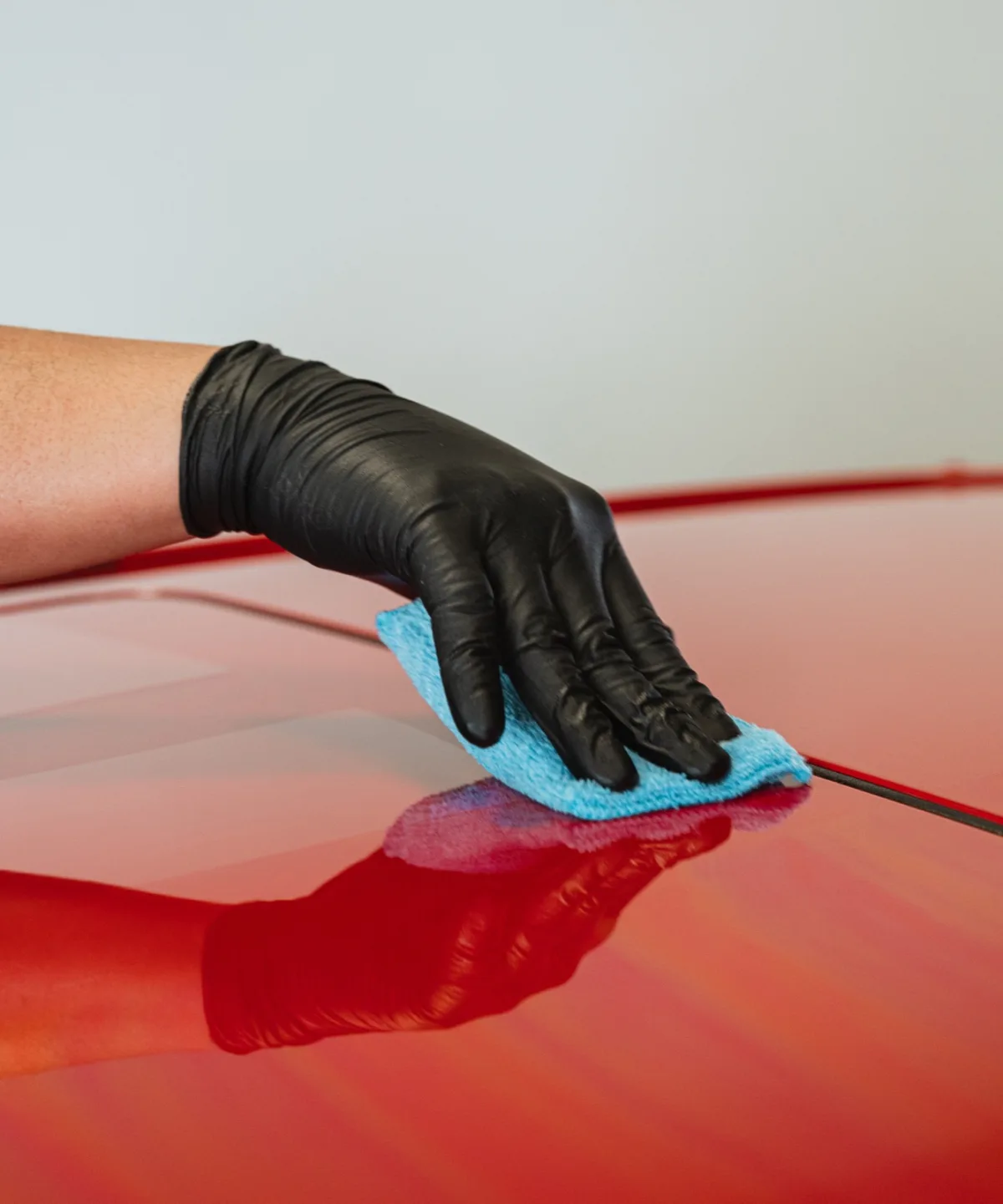 Corrected and coated paint with deep gloss
