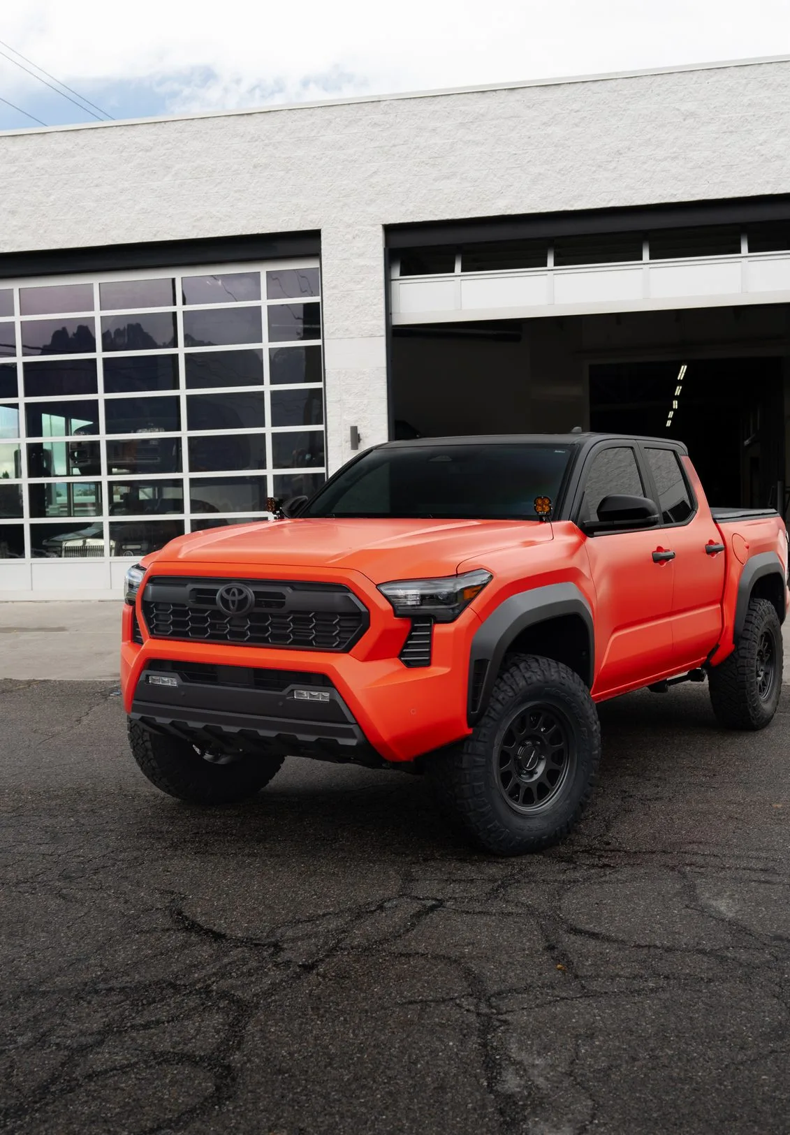 Freshly protected truck parked outside the Walrus Detailing shop